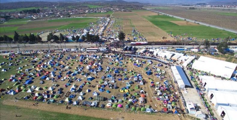 Campo de refugiados Idomeni. (Foto/elperiodico.com)