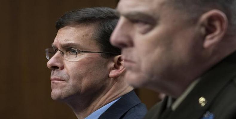 US Defense Secretary Mark T. Esper and Gen. Mark A. Milley, the chairman of the Joint Chiefs of Staff.  (Photo: AFP)