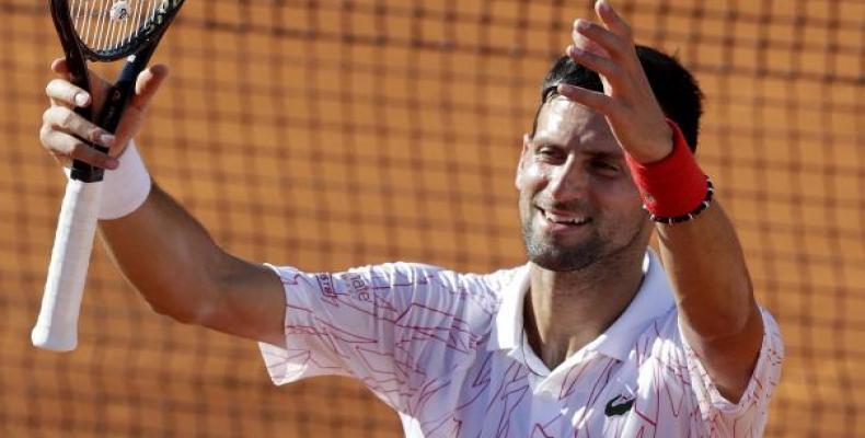 Novak Djokovic, durante su torneo de exhibición.EFE