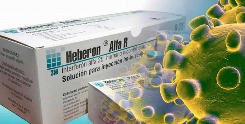 Interferón Alfa 2B (IFRec) ayuda a combatir la epidemia del coronavirus COVID-19. Foto: Prensa Latina.