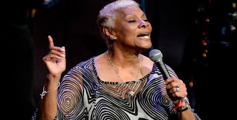 US soul and pop singer Dionne Warwick 