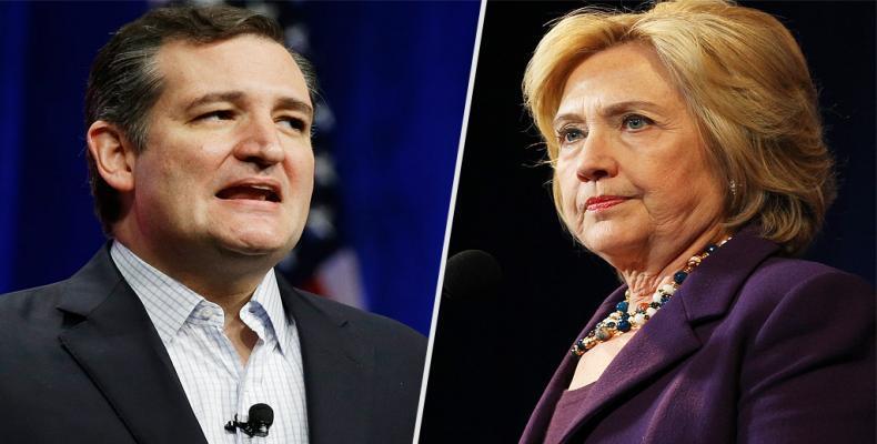 Cruz y Clinton deberán persuadir a votantes en los 49 estados restantes para asegurar su postulación en los comicios del 8 de noviembre/ Foto: people.com