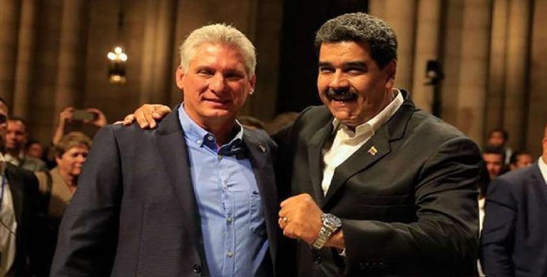 Nicolás Maduro y Miguel Díaz-Canel at Riverside Church in New York City. Photo: @laradiodelsur/ Twitter.