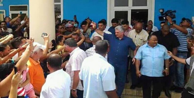 El presidente de Cuba culminó visita gubernamental de dos días a la oriental provincia de Granma.Foto:ACN.
