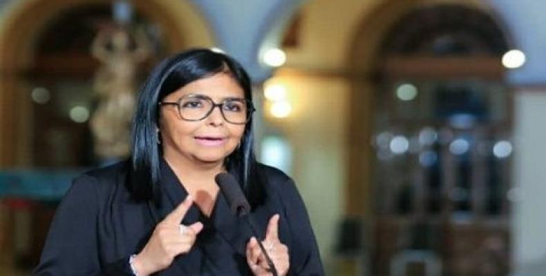Venezuelan Vice President Delcy Rodriguez.  (Photo: Twitter/@EneidaLayaPsuv)