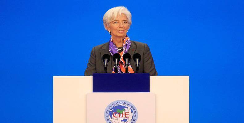 Christine Lagarde, directora del FMI, en la inauguración de la Exposición Internacional de Importación en Shanghái, 5 noviembre 2018. Aly Song / Reuters