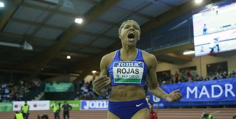 Photo des archives. Yulimar Rojas a battu le record du monde du triple saut à Madrid.