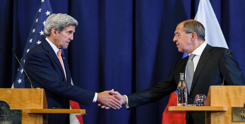 U.S. Secretary of State John Kerry and Russian Foreign Minister Sergei Lavrov