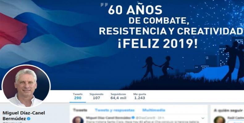 Díaz-Canel suma más de 64 mil seguidores en Twitter. Foto: PL.