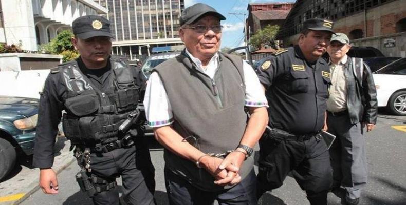 General retirado guatemalteco Manuel Benedicto Lucas García, acusado de participar en al menos 558 desapariciones forzadas. Foto/Diario Digital NUestro País