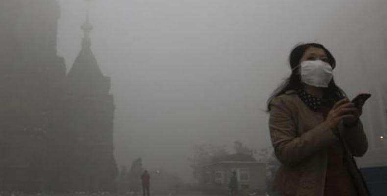 Alerta en Norte de China por fuerte contaminación. Foto: PL.