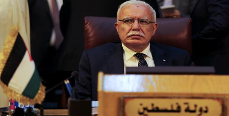 Palestinian Foreign Minister Riyad al-Maliki attends the opening of a meeting of the Arab League's foreign ministers in Cairo, Egypt, on September 11, 2018.  Ph