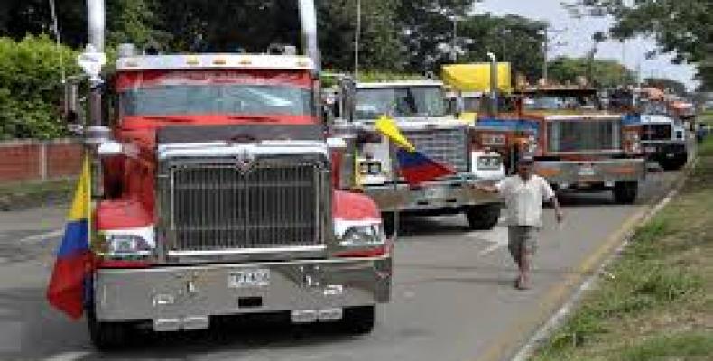 Paro de camioneros en Colombia