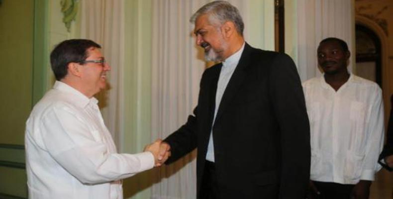 Cuban Foreign Minister Bruno Rodríguez met Wednesday in Havana with Iranian First Deputy Foreign Minister Morteza Sarmadi. Photo: PL