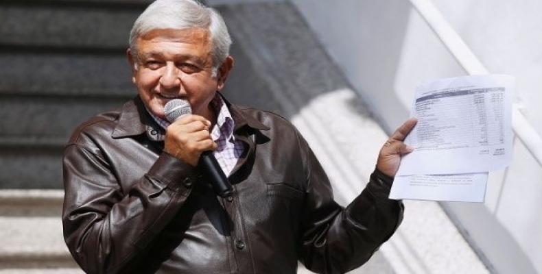 Mexico's president-elect Andres Manuel Lopez Obrador holds a news conference at the campaign headquarters in Mexico City, Mexico July 15, 2018.   Photo: Reuters