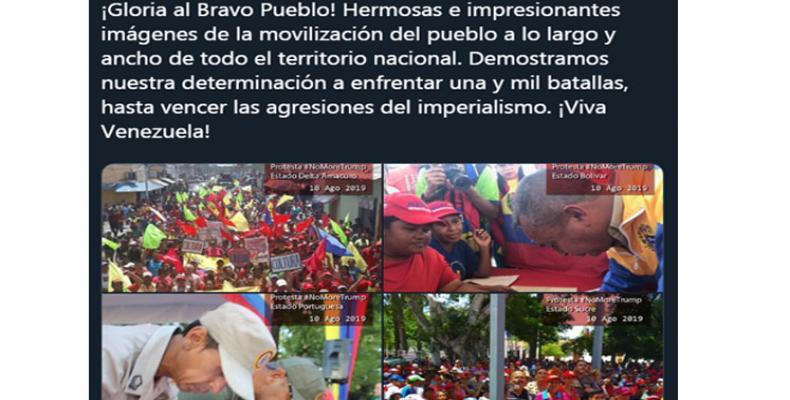 Agradece Nicolás Maduro solidaridad con Venezuela. Foto: PL.