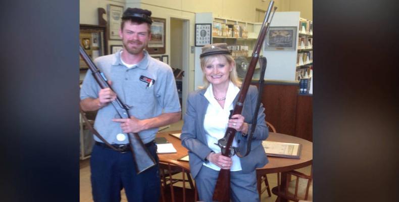 Mississippi Republican Senate candidate posed for photos in Confederate uniform.  Photo: Democracy Now