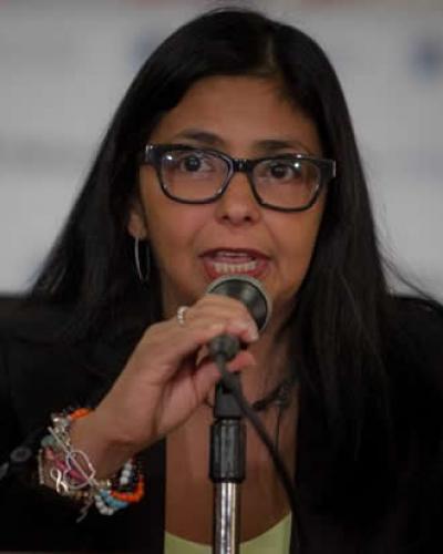 Delcy Rodríguez, ministra de Relaciones Exteriores de Venezuela