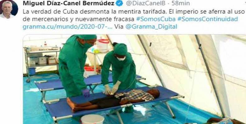 Foto: Tomada del Twitter de @DiazCanelB.