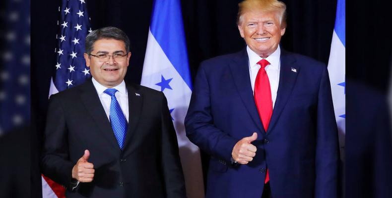 Honduran president JOH with The Donald.  (Photo: AP)