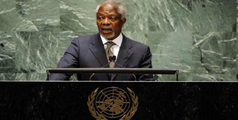 Muere en Suiza ex secretario general de la ONU Kofi Annan. Foto:PL.
