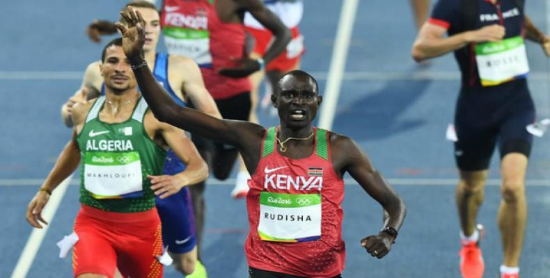 Rudisha se impone en los 800 metros de los Juegos de Río. AFP