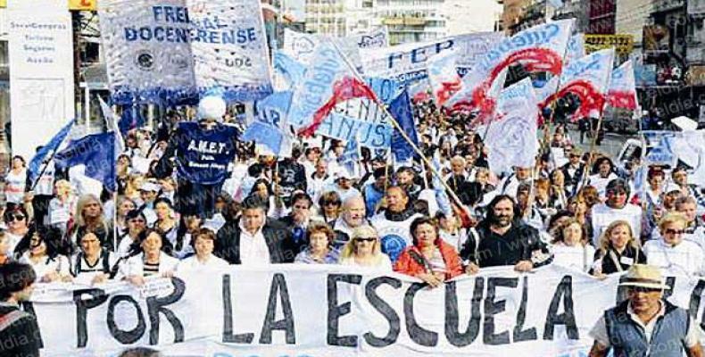 Protestas de maestros argentinos