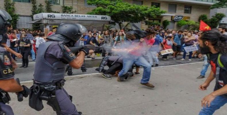 Represión en Sao Paulo