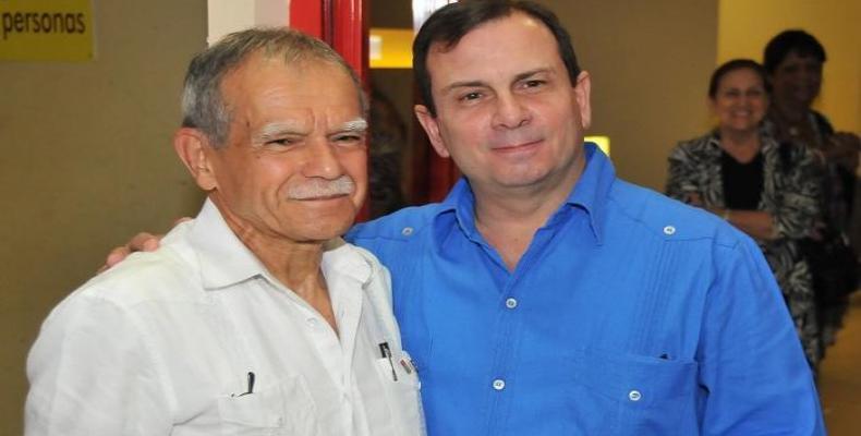 Oscar López Rivera y Fernando González Llort. Foto: Diario Granma