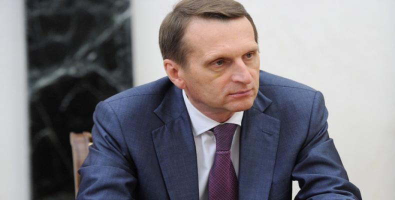 The Director of the Russian Foreign Intelligence Service Sergei Naryshkin