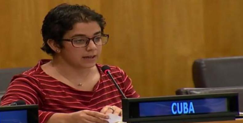 La diplomática agradeció el reconocimiento que Cuba recibió por haber cumplido sus obligaciones financieras con las Naciones Unidas. Foto: PL
