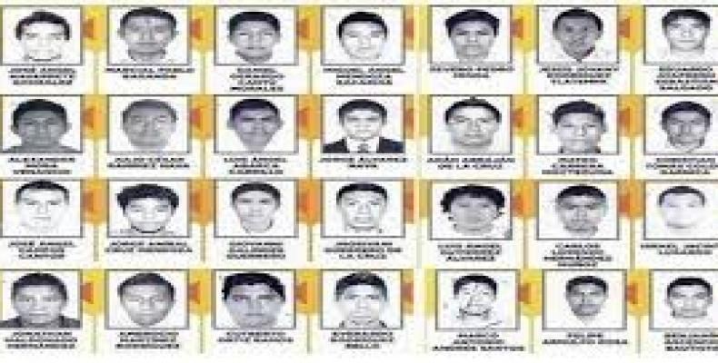 Los 43 estudiantes secuestrados en la localidad de Iguala, en 2014