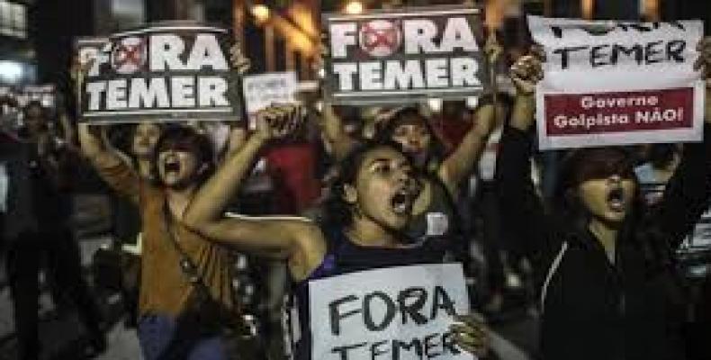 Manifestación contra Temer en Sao Paulo