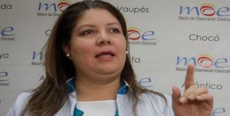Alejandra Barrios, funcionaria electoral