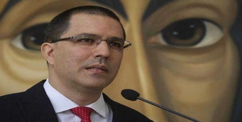 Venezuela's Foreign Minister Jorge Arreaza demanded U.S. Vice President Mike Pence assume the failure of the U.S. interference policy against Venezuela.  (Photo