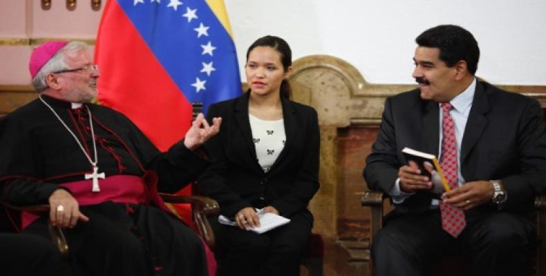 Nuncio católico y presidente venezolano