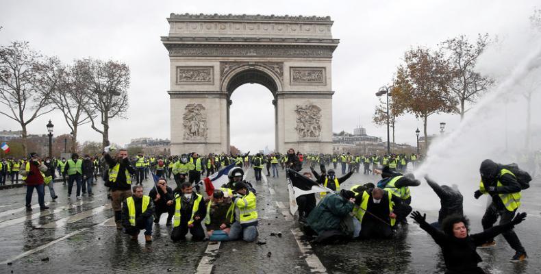 Represión a las protestas en Francia