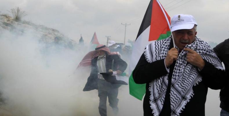 Protesta palestina en Cisjordania