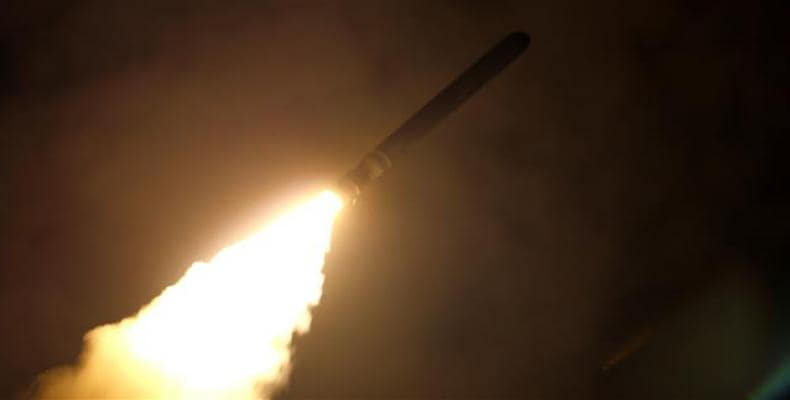 U.S. Tomahawk missiles launched at Syria in April.  Photo: AP