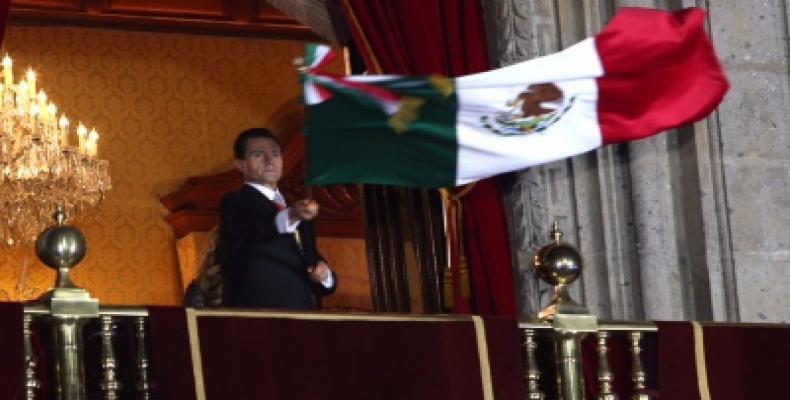 Peña Nieto durante el ceremonial por la Independencia