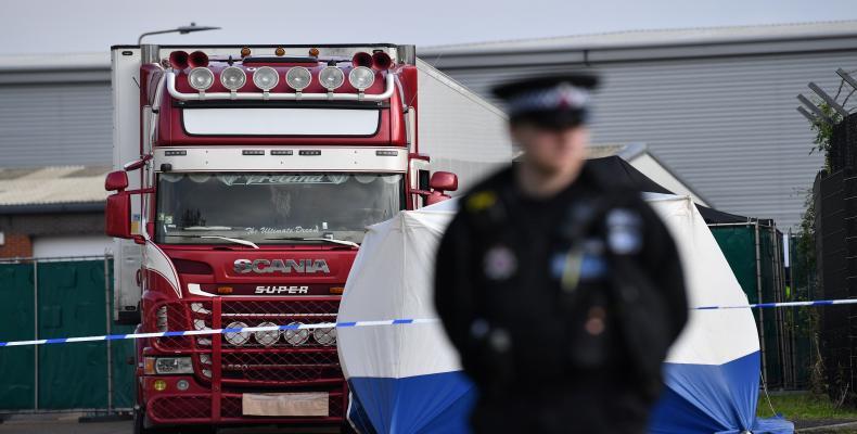 Truck containing 39 bodies found in UK.  (Photo: Ben Stansall/AFP/Getty Images)
