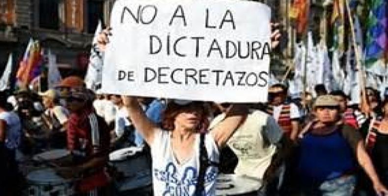 Anuncian otras protestas como esta en Argentina