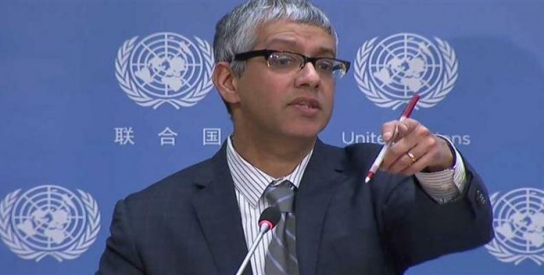 UN deputy spokesman Farhan Haq.