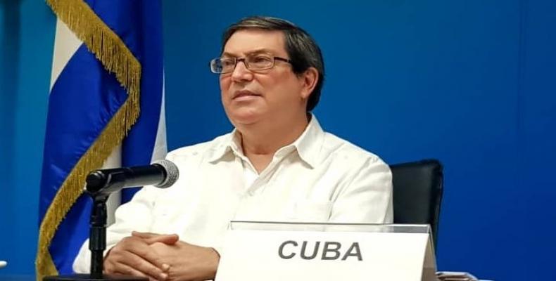 Imagen tomada del perfil de Twitter del canciller cubano Bruno Rodríguez.