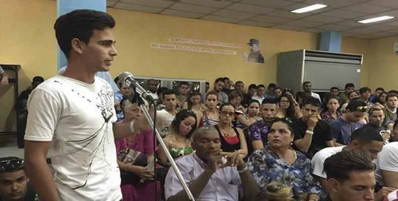 Audiencia Pública contra el Bloqueo en la Universidad de Camagüey “Ignacio Agramonte Loynaz”. Foto: ANPP