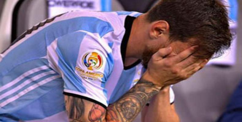 Messi, peu après la défaite de l'Argentine à la Coupe Amérique Centenaire