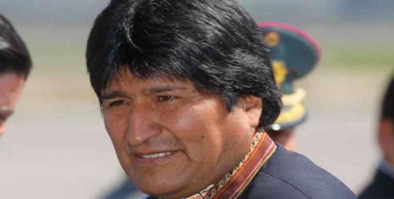 El presidente de Bolivia,Evo Morales,resalta trabajo de la Defensa Civil de Cuba.Foto:Archivo.