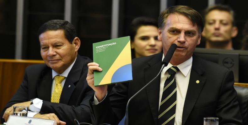 Jair Bolsonaro (derecha), presidente electo de Brasil. Foto/ El Universal