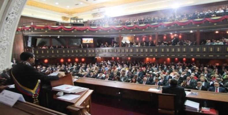 Maduro presentando su mensaje anual ante Asamblea Constituyente