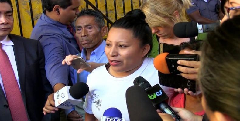 Teodora del Carmen released from prison in El Salvador.  Photo: Press TV